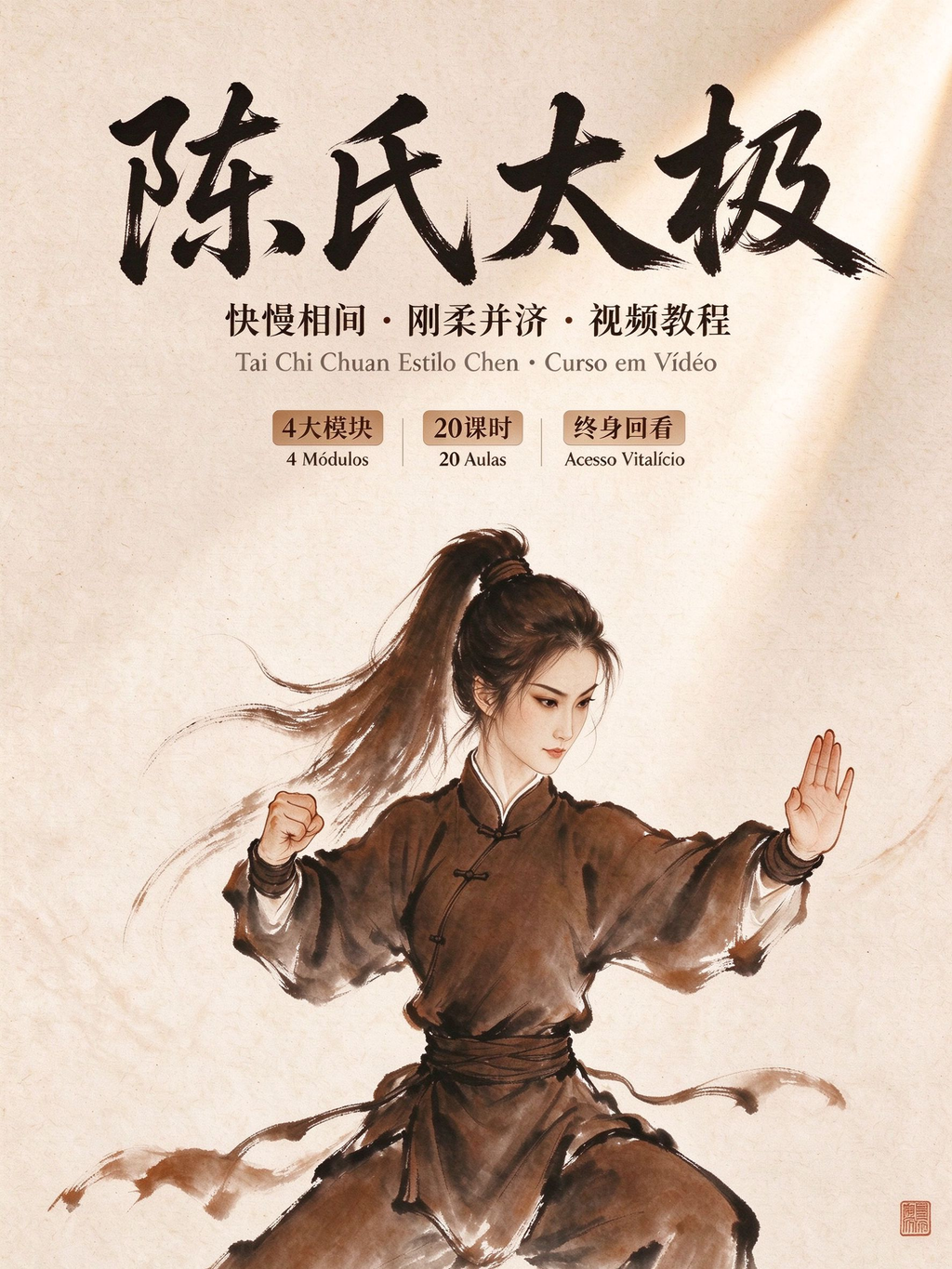 Tai Chi Chuan Estilo Chen · Curso Online com 26 Vídeos