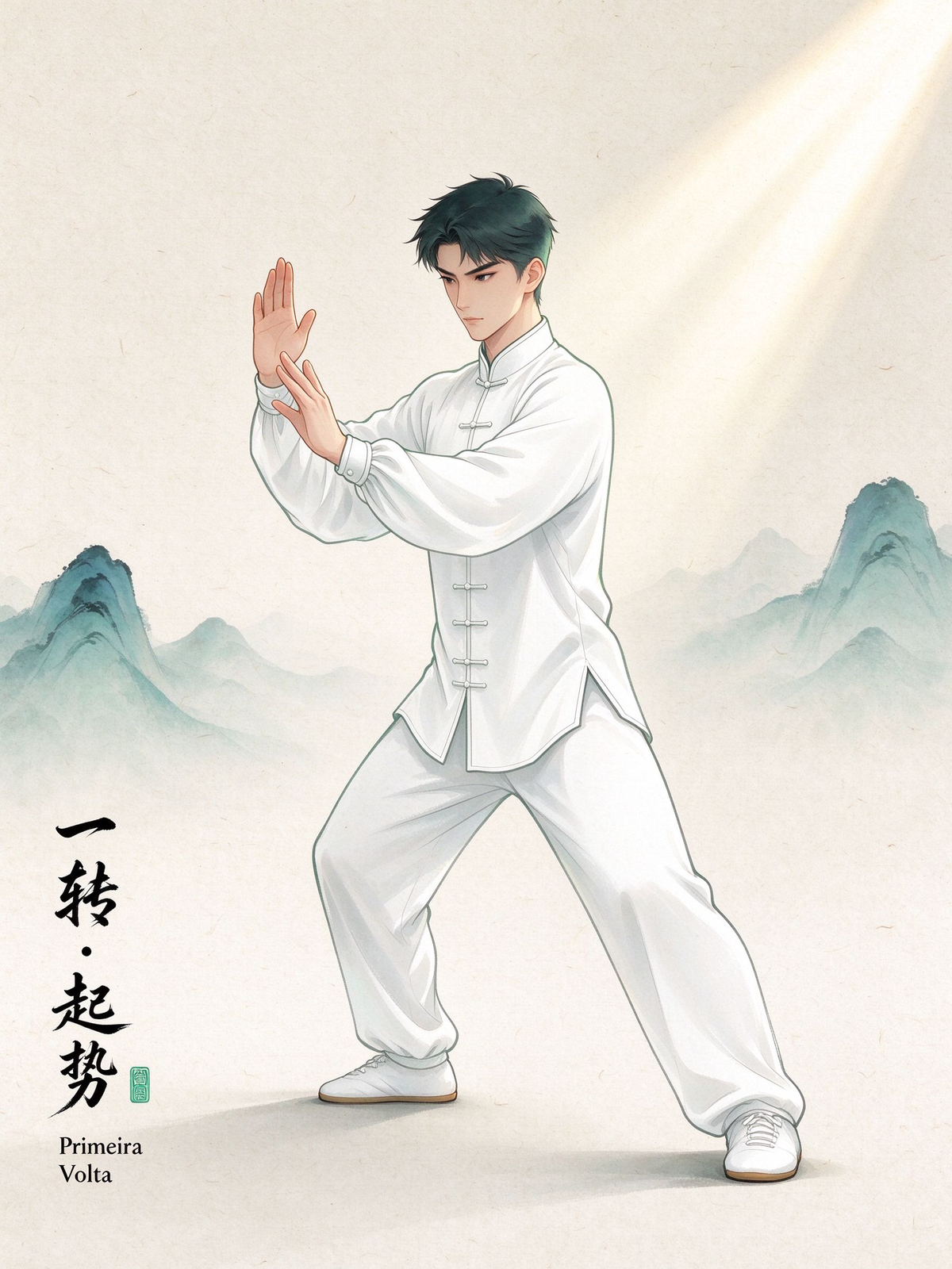 Nove Voltas do Tai Chi · Curso Online com 27 Vídeos (Cultivo Interno do Dantien — Do Início ao Retorno ao Centro)