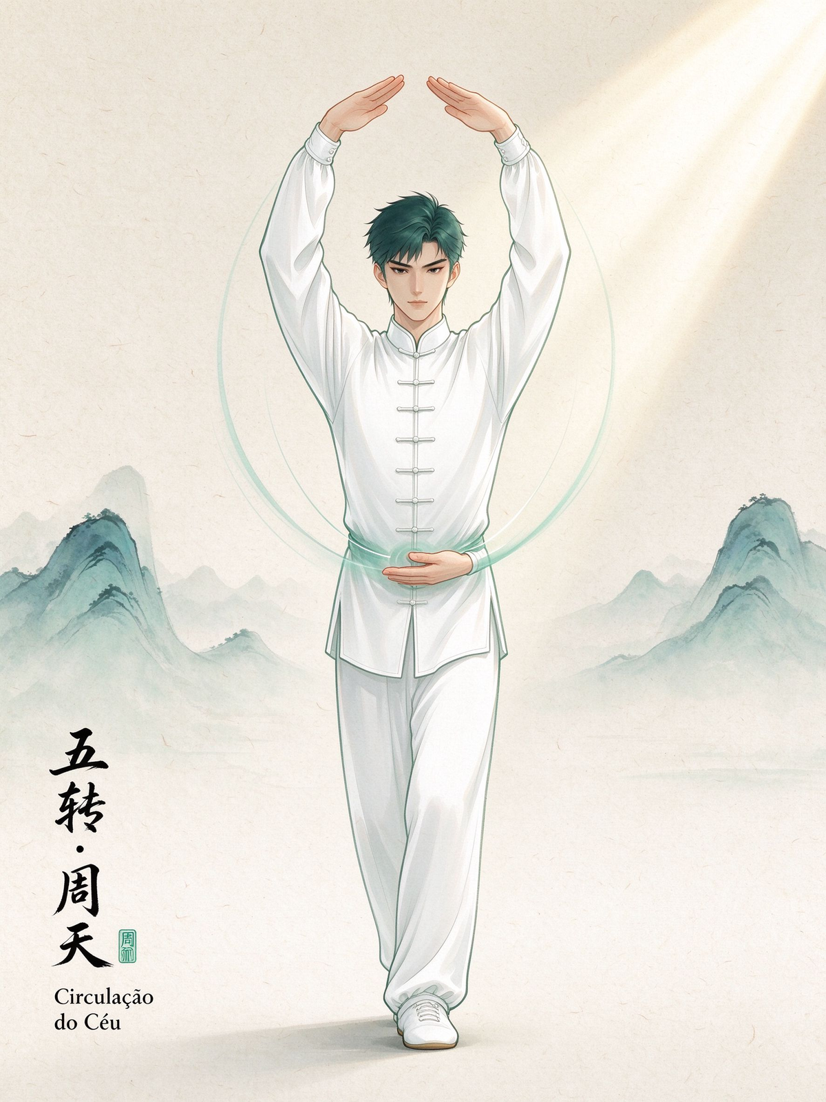 Nove Voltas do Tai Chi · Curso Online com 27 Vídeos (Cultivo Interno do Dantien — Do Início ao Retorno ao Centro)