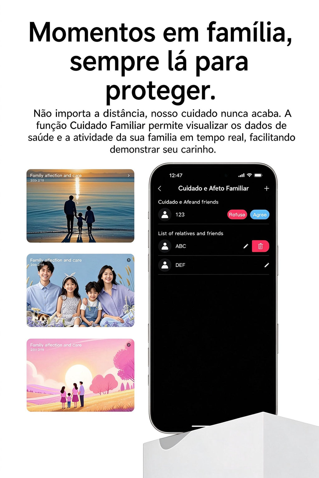 Pulseira Inteligente BQ2 com Pedras Naturais | Monitor de Saúde 24h, à Prova D'água IP68, 100+ Modos Esportivos, Bluetooh, Carga Magnética